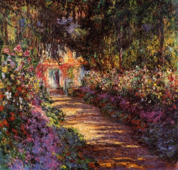 The Flowered Garden Claude Monet scenery Oil Paintings